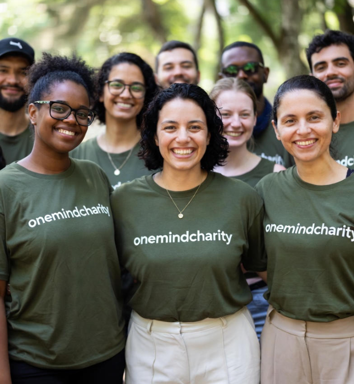 Humanitarian aid workers helping children